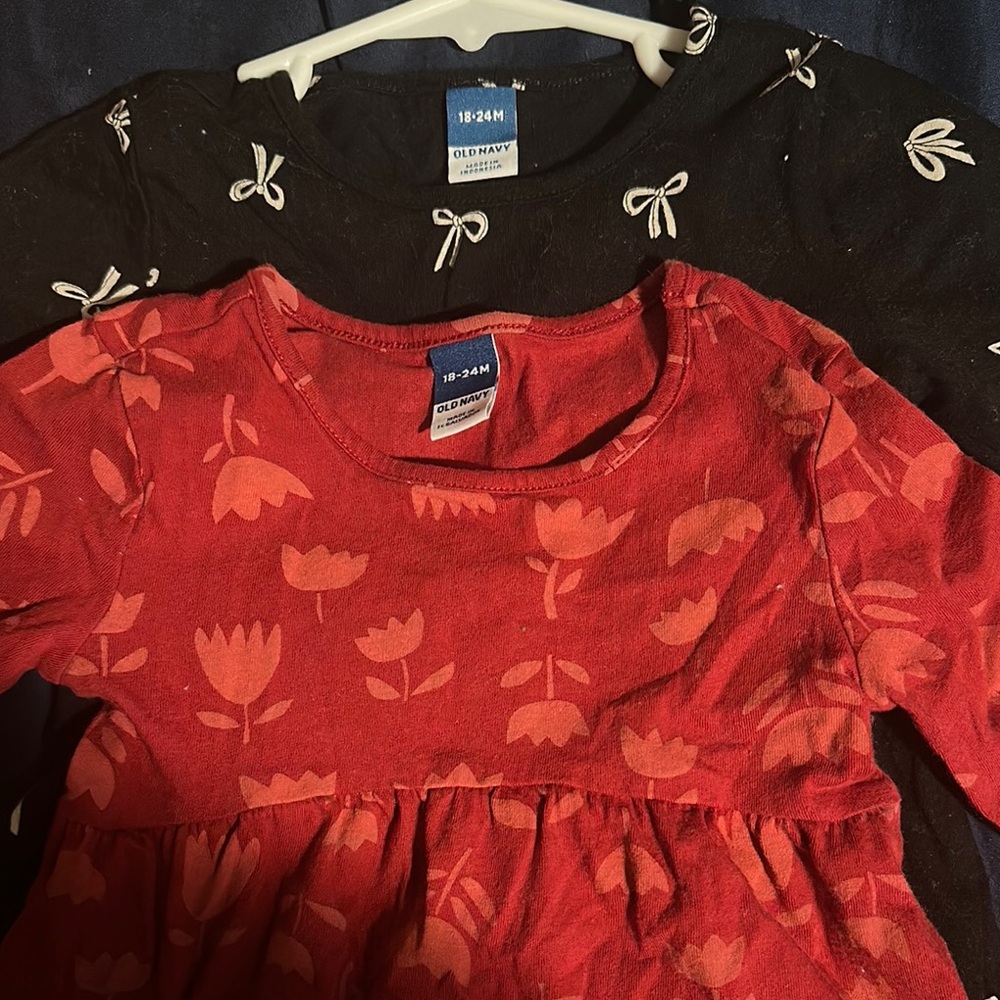 Old Navy Kids Dresses - Red and Black Floral
